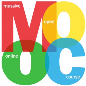 "MOOC" Letter Collage (massive online open course e-learning)